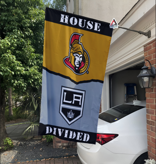 Senators vs Kings House Divided Flag, NHL House Divided Flag