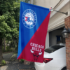 Philadelphia 76ers vs Chicago Bulls House Divided Flag, NBA House Divided Flag