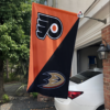 Philadelphia Flyers vs Anaheim Ducks House Divided Flag, NHL House Divided Flag