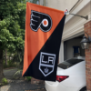 Philadelphia Flyers vs Los Angeles Kings House Divided Flag, NHL House Divided Flag