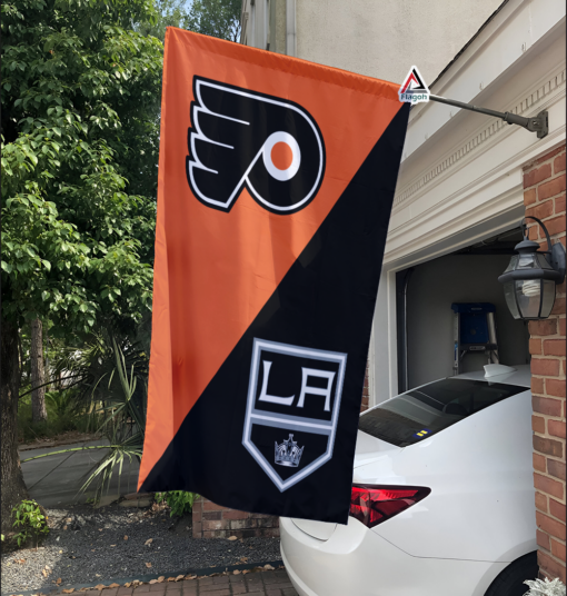 Flyers vs Kings House Divided Flag, NHL House Divided Flag