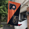 Philadelphia Flyers vs Vegas Golden Knights House Divided Flag, NHL House Divided Flag