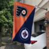 Philadelphia Flyers vs Winnipeg Jets House Divided Flag, NHL House Divided Flag