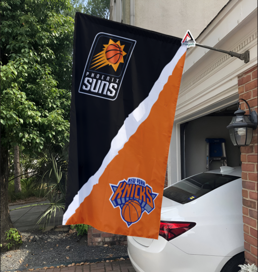 Suns vs Knicks House Divided Flag, NBA House Divided Flag