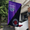 Sacramento Kings vs Toronto Raptors House Divided Flag, NBA House Divided Flag