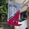 San Antonio Spurs vs Chicago Bulls House Divided Flag, NBA House Divided Flag