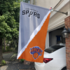 San Antonio Spurs vs New York Knicks House Divided Flag, NBA House Divided Flag