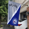 San Antonio Spurs vs Philadelphia 76ers House Divided Flag, NBA House Divided Flag