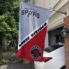 San Antonio Spurs vs Toronto Raptors House Divided Flag, NBA House Divided Flag