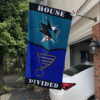 San Jose Sharks vs St. Louis Blues House Divided Flag, NHL House Divided Flag