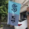 Seattle Kraken vs Los Angeles Kings House Divided Flag, NHL House Divided Flag