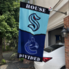 Seattle Kraken vs Vancouver Canucks House Divided Flag, NHL House Divided Flag