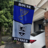 St. Louis Blues vs Los Angeles Kings House Divided Flag, NHL House Divided Flag