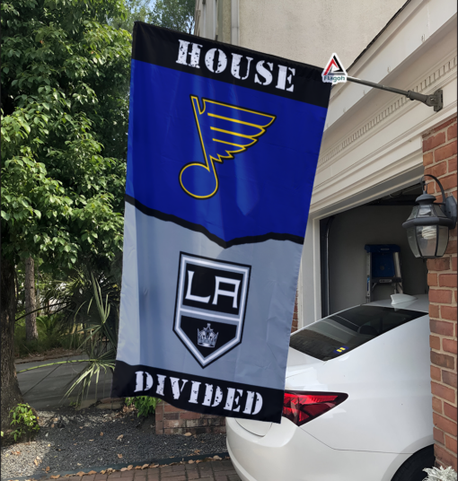 Blues vs Kings House Divided Flag, NHL House Divided Flag