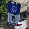 Tampa Bay Lightning vs Los Angeles Kings House Divided Flag, NHL House Divided Flag