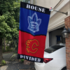 Toronto Maple Leafs vs Calgary Flames House Divided Flag, NHL House Divided Flag