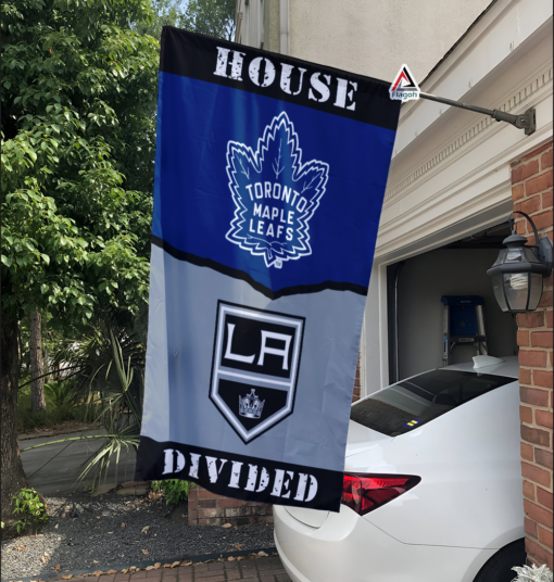 Maple Leafs vs Kings House Divided Flag, NHL House Divided Flag