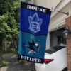 Toronto Maple Leafs vs San Jose Sharks House Divided Flag, NHL House Divided Flag