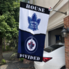 Toronto Maple Leafs vs Winnipeg Jets House Divided Flag, NHL House Divided Flag