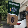 Utah Jazz vs Cleveland Cavaliers House Divided Flag, NBA House Divided Flag