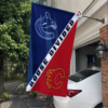 Vancouver Canucks vs Calgary Flames House Divided Flag, NHL House Divided Flag