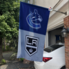 Vancouver Canucks vs Los Angeles Kings House Divided Flag, NHL House Divided Flag