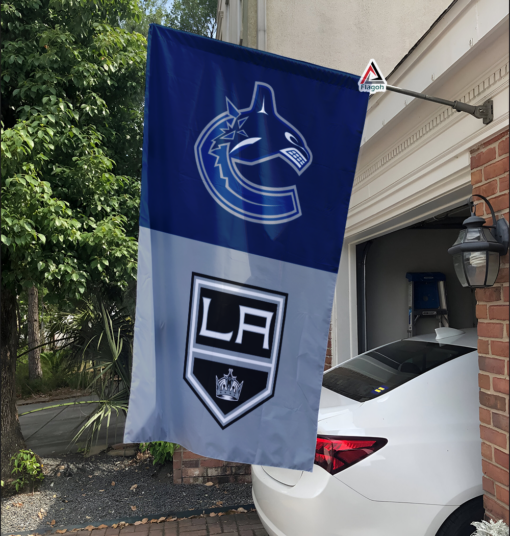 Canucks vs Kings House Divided Flag, NHL House Divided Flag