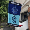 Vancouver Canucks vs Seattle Kraken House Divided Flag, NHL House Divided Flag