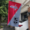 Washington Capitals vs Los Angeles Kings House Divided Flag, NHL House Divided Flag