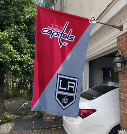 Capitals vs Kings House Divided Flag, NHL House Divided Flag