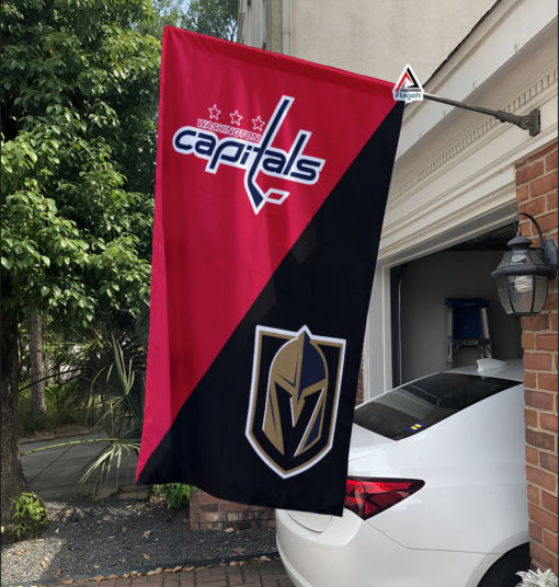 Capitals vs Golden Knights House Divided Flag, NHL House Divided Flag