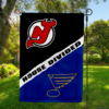 New Jersey Devils vs St. Louis Blues House Divided Flag, NHL House Divided Flag