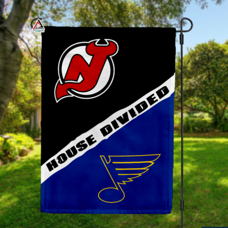 Devils vs Blues House Divided Flag, NHL House Divided Flag