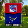 New York Rangers vs St. Louis Blues House Divided Flag, NHL House Divided Flag