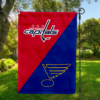 Washington Capitals vs St. Louis Blues House Divided Flag, NHL House Divided Flag