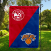 Atlanta Hawks vs New York Knicks House Divided Flag, NBA House Divided Flag