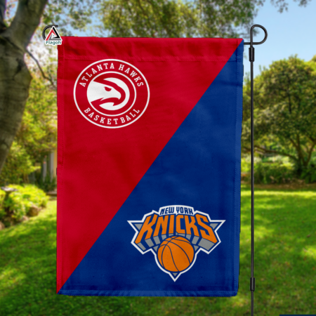 Hawks vs Knicks House Divided Flag, NBA House Divided Flag