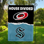 Hurricanes vs Kraken House Divided Flag, NHL House Divided Flag