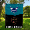 Charlotte Hornets vs Cleveland Cavaliers House Divided Flag, NBA House Divided Flag