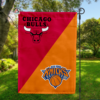 Chicago Bulls vs New York Knicks House Divided Flag, NBA House Divided Flag