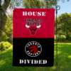 Chicago Bulls vs Toronto Raptors House Divided Flag, NBA House Divided Flag