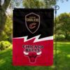 Cleveland Cavaliers vs Chicago Bulls House Divided Flag, NBA House Divided Flag