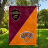 Cleveland Cavaliers vs New York Knicks House Divided Flag, NBA House Divided Flag