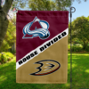 Colorado Avalanche vs Anaheim Ducks House Divided Flag, NHL House Divided Flag