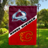 Colorado Avalanche vs Calgary Flames House Divided Flag, NHL House Divided Flag