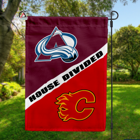 Avalanche vs Flames House Divided Flag, NHL House Divided Flag