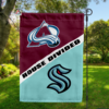 Colorado Avalanche vs Seattle Kraken House Divided Flag, NHL House Divided Flag