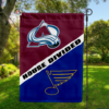 Colorado Avalanche vs St. Louis Blues House Divided Flag, NHL House Divided Flag