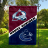 Colorado Avalanche vs Vancouver Canucks House Divided Flag, NHL House Divided Flag