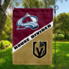 Colorado Avalanche vs Vegas Golden Knights House Divided Flag, NHL House Divided Flag